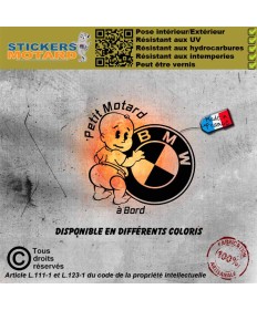 Stickers autocollant bébé motard à bord BMW