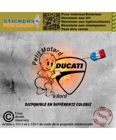 Stickers autocollant bébé motard à bord Ducati