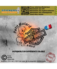 Stickers autocollant bébé motard à bord Harley Davidson