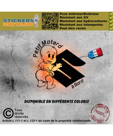 Stickers autocollant bébé motard à bord Suzuki