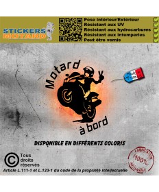 Stickers autocollant motard à bord wheeling-v