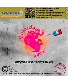 Stickers autocollant motarde à bord V whelling