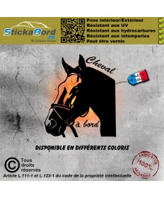 Stickers autocollant cheval...