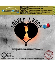 Stickers autocollant amoureux à bord coeur