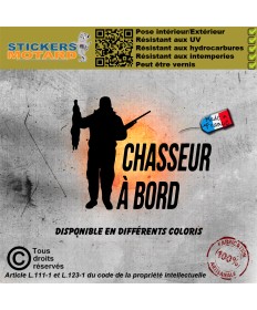 Stickers autocollant chasseur à bord