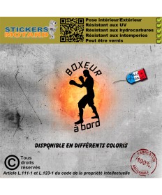 Stickers autocollant boxeur...