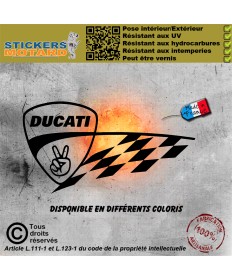 copy of Stickers autocollant motard à bord V Ducati damier