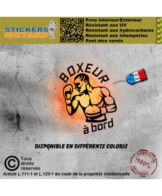 Stickers autocollant boxeur...