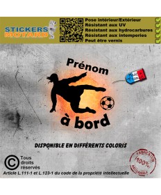 Stickers autocollant footballeur à bord