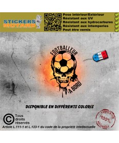 Stickers autocollant footballeur à bord