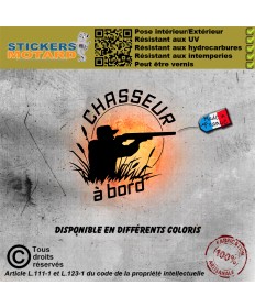 Stickers autocollant chasseur à bord