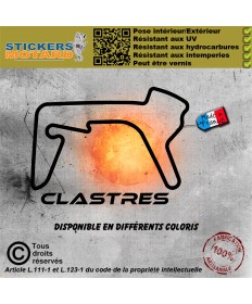 Stickers autocollant circuit clastres - france