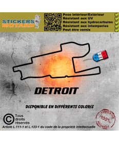 Stickers autocollant circuit detroit - usa