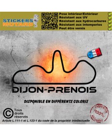 Stickers autocollant circuit dijon-prenois - france