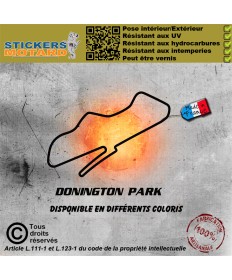 Stickers autocollant circuit donington park - royaume-uni