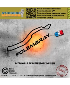 Stickers autocollant circuit folembray - france