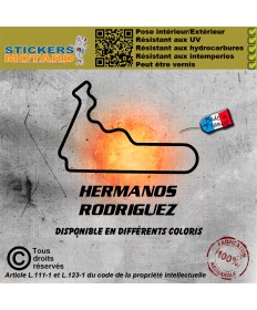 Stickers autocollant circuit hermanos rodriguez - mexique