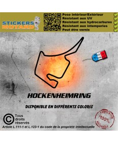 Stickers autocollant circuit hockenheimring - allemagne