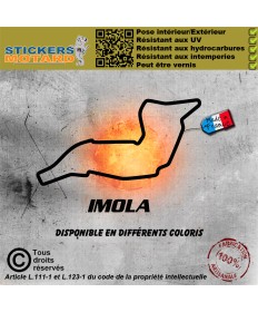 Stickers autocollant circuit imola - italie