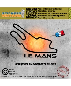 Stickers autocollant circuit le mans - france