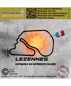 Stickers autocollant circuit lezennes - france