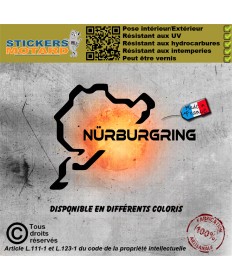 Stickers autocollant circuit nurburgring - allemagne