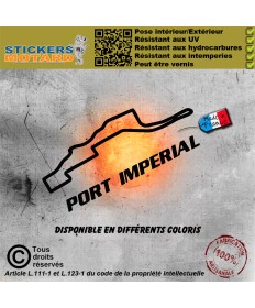 Stickers autocollant circuit port imperial - new jersey