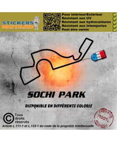 Stickers autocollant circuit sochi park - russie