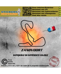 Stickers autocollant circuit zandvoort - pays-bas