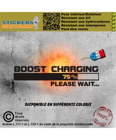 Stickers autocollant humoristique boost charging