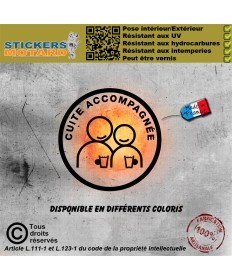 Stickers autocollant humoristique cuite accompagnée