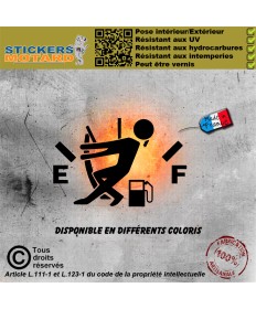 Stickers autocollant humoristique panne sèche