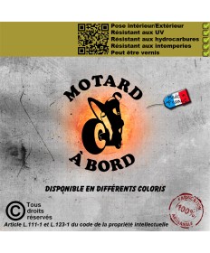 Stickers autocollant motard à bord sportive