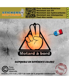 Stickers autocollant motard à bord v